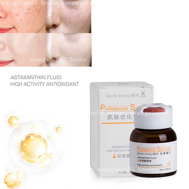 

[High quality] Astaxanthin stock solution to improve dark yellow whitening essence anti-aging beauty skin management facial 10ml