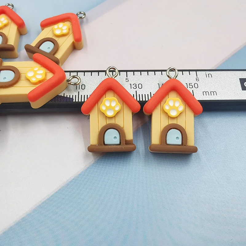 10 шт. забавные подвески в виде домика собаки для сережек брелоков Мультяшные