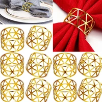 10pcs napkin rings party decor serviette rings alloy napkin holder west dinner towel table decoration accessories tool