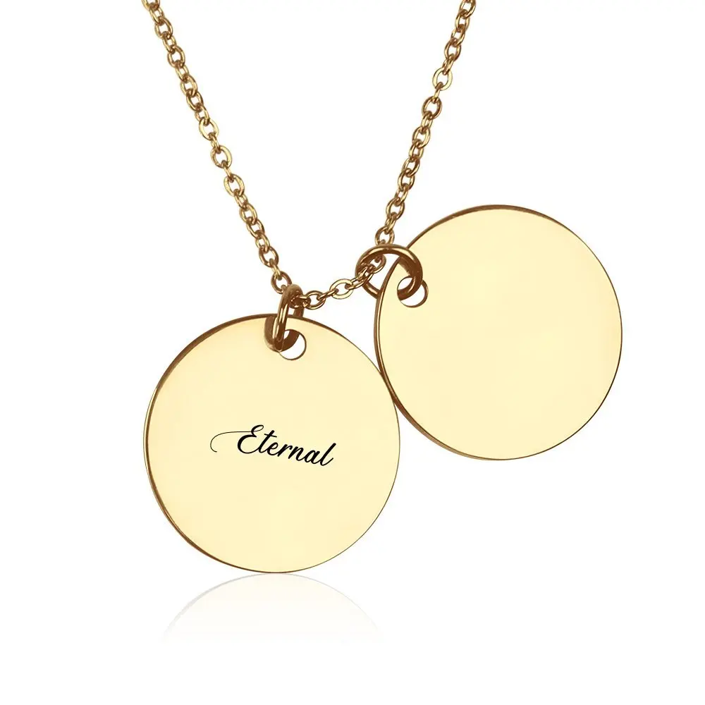 

Round Sequin Necklace Gentle and Elegant Women's Necklace Can Be Engraved Fashion Women's Necklace Private Customization 2023