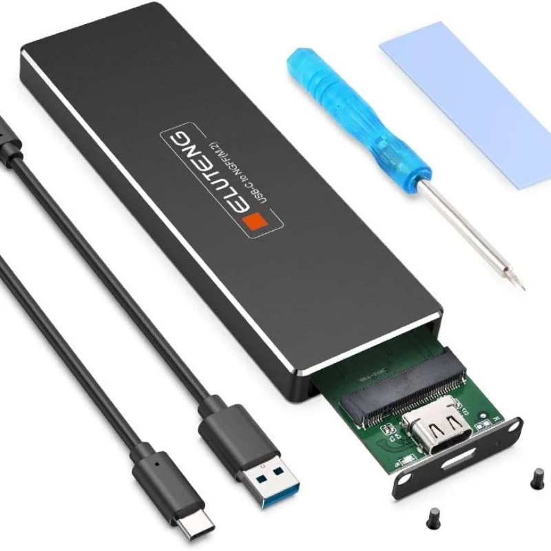 

Алюминиевый адаптер ELUTENG M.2 SATA на USB 3,1, USB C UASP NGFF SATA SSD корпус на базе SATA M.2 SSD Внешний адаптер
