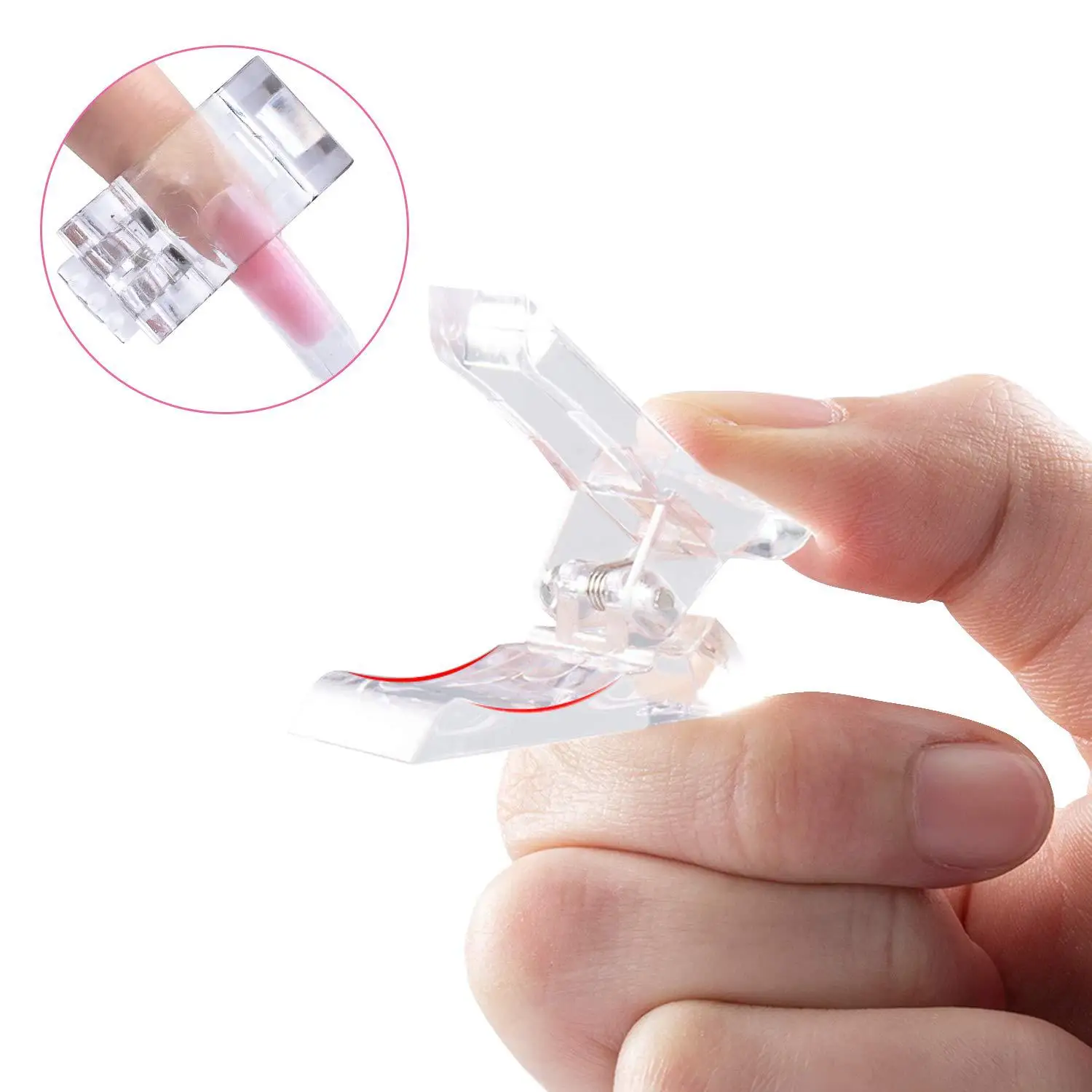 

5Pcs Acrylic Nail Clip Transparent Gel Quick Building Nail Tips Clips Fingernail Extension UV Clamps Manicuring Art Builder Tool