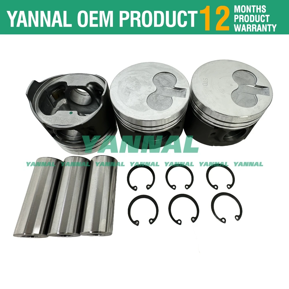 Комплект для капитального ремонта 3TNV70 с клапаном двигателя Yanmar трактора John Deer XUV