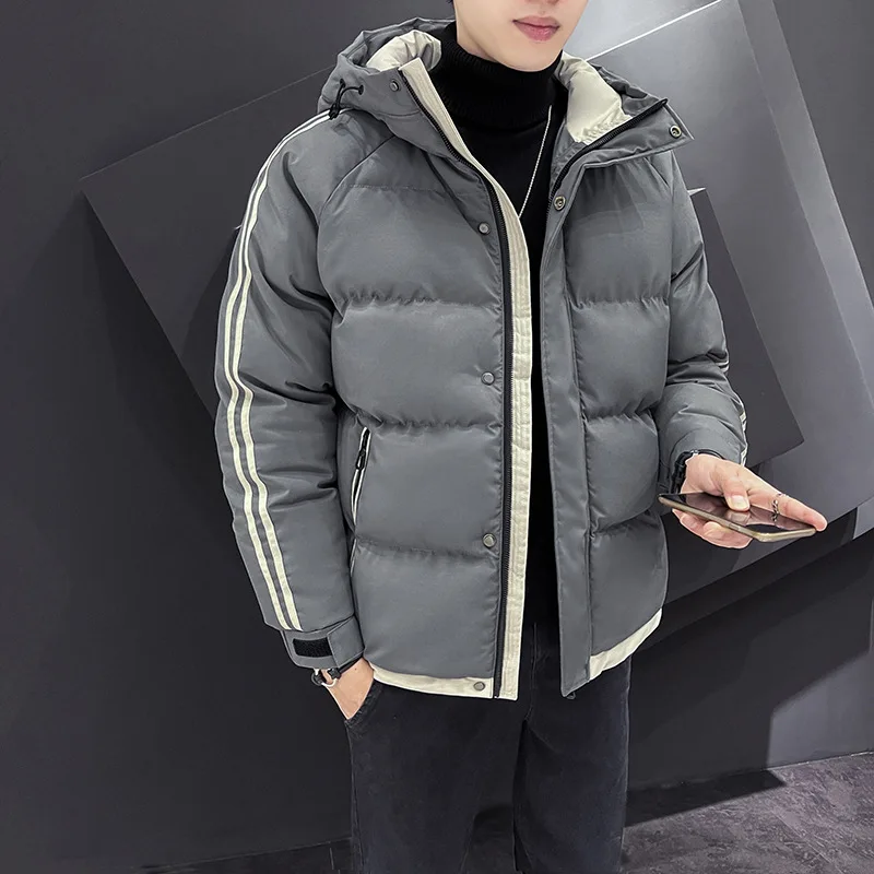 2022 Autumn Winter New Down Jacket Men's Hooded Thickened Warm Jacket Men's Fashion Casual Padded Jacket Men's Jacket Clothing