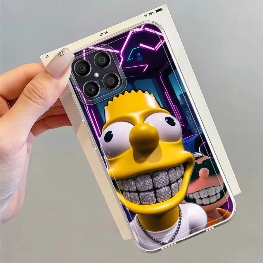 Фото Чехол для Honor X8a X9b X8b X9a 90 Lite X8 X7b, мягкий чехол для телефона с изображением Симпсонов №5