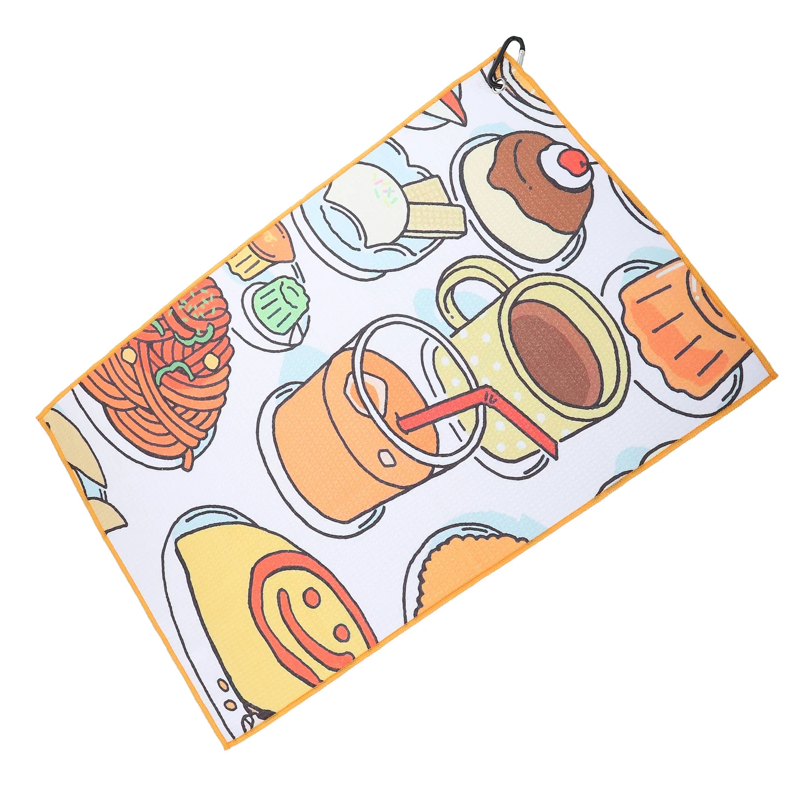 

Golf-club Clean Towel Printed Golfs Towel Dry Towel Golfing Towel with Clip for Gift