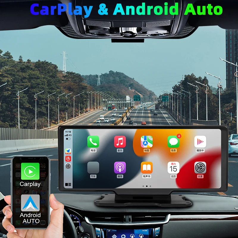 Автомобильная камера для приборной панели Carplay и Android автомобильный беспроводной