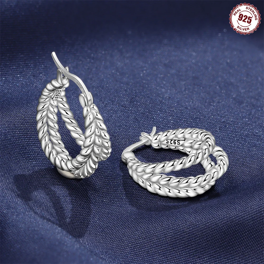 Винтажные серьги в форме виноградной лозы из чистого серебра S925. Модные женские серьги-аксессуары. Подходит для повседневной носки и в качестве подарка. (art.: 3920da2a499ac) - 3920da2a499ac