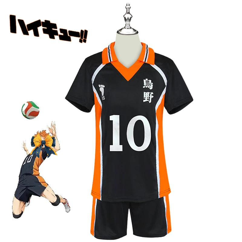 Аниме Haikiu Hinata Shoyo Косплей Школьный волейбольный клубный костюм Хината Shouyou