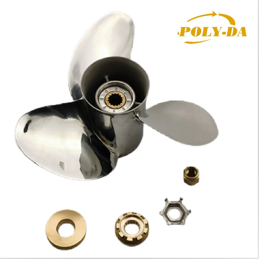 3-лопастной подвесной пропеллер R/L из нержавеющей стали 40-140 л.с. 13 7/8X21 для