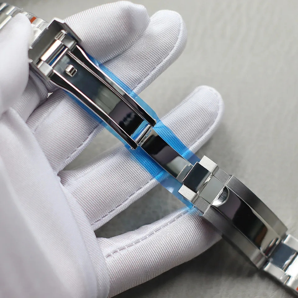 Fine steel 41 watch strap without Logo 21mm stainless steel bracelet steel belt green water ghost submarine log  Fine steel 41 w