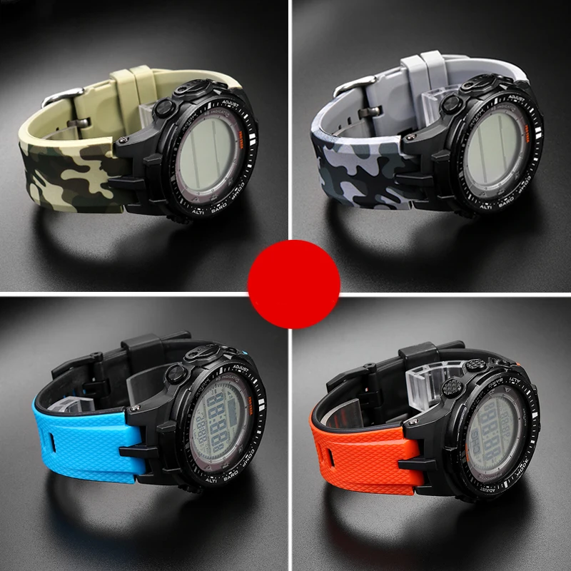 24x22mm PROTREK  Rubber Watch Strap For Casio PROTREK Series PRW-3000 \ 3100 \ 6000 \ 6100y RG-300 Silicone watchband Wristband