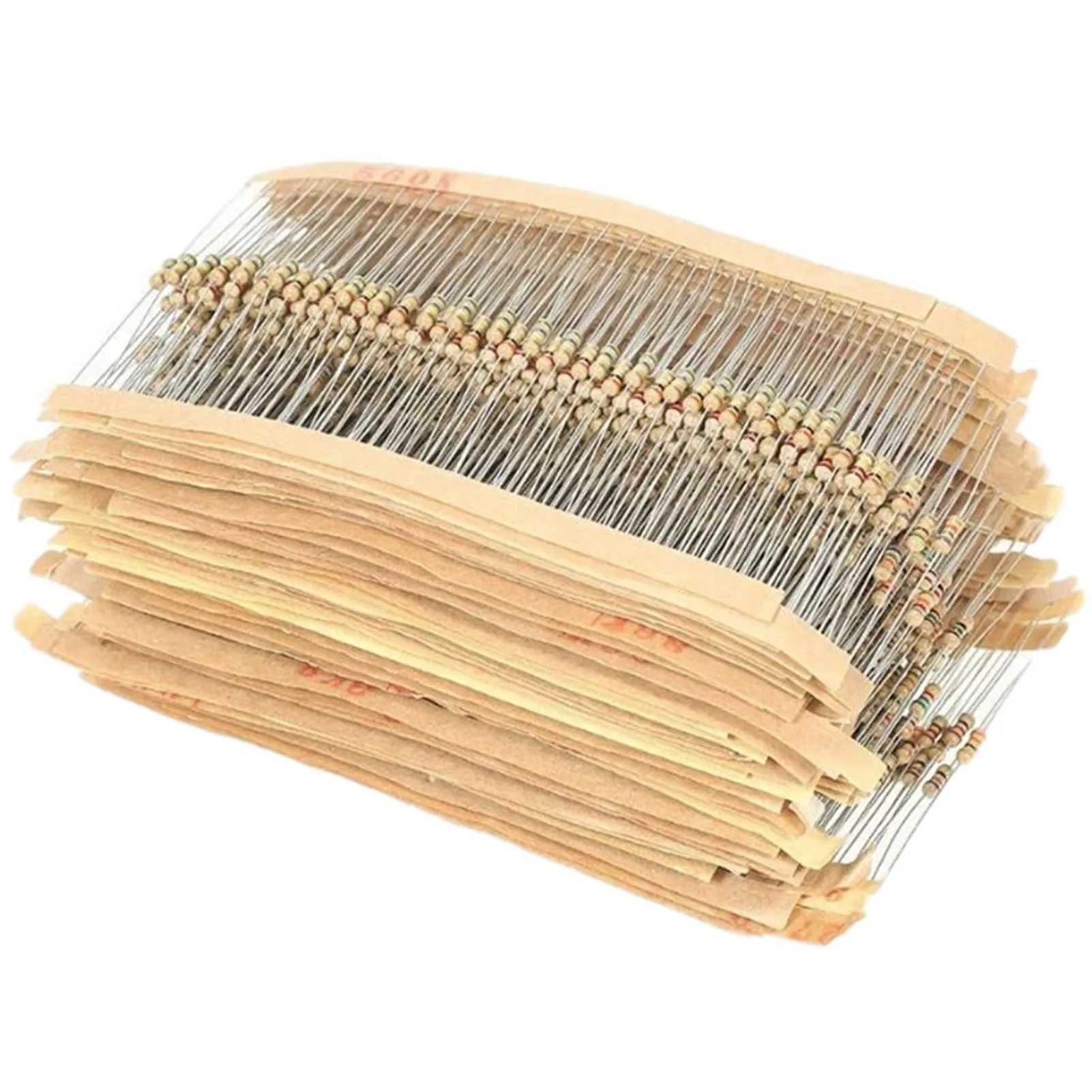 

1500pcs 1/4W Carbon Resister 5％1R~10M Plug-in Resistance Elements Package Carbon Film R