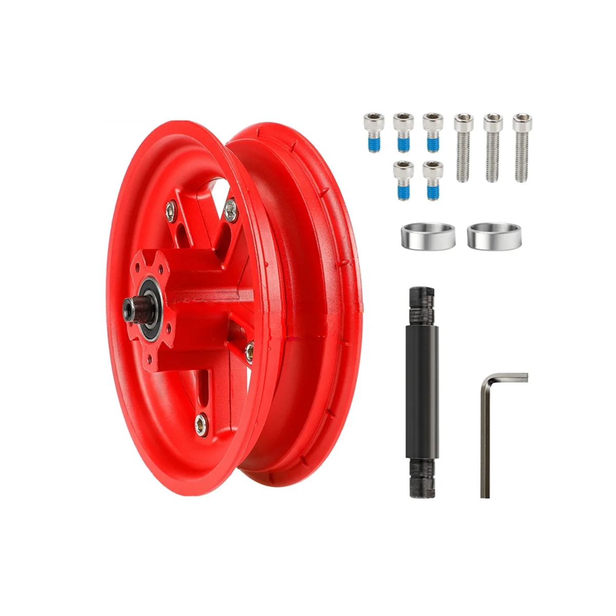 

Для электроскутера Pro/Pro2 8,5 дюйма, раздельная Ступица колеса, задние диски из алюминиевого сплава, однотонный шиномонтажный скутер, красный