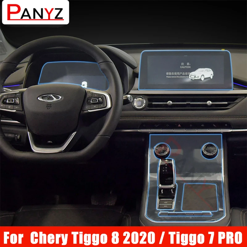 

For Chery Tiggo 8 2020 Tiggo 7 Pro 2021 TPU Car Gear Dashboard Gps Navigation Screen Film Protective Sticker Car Interior