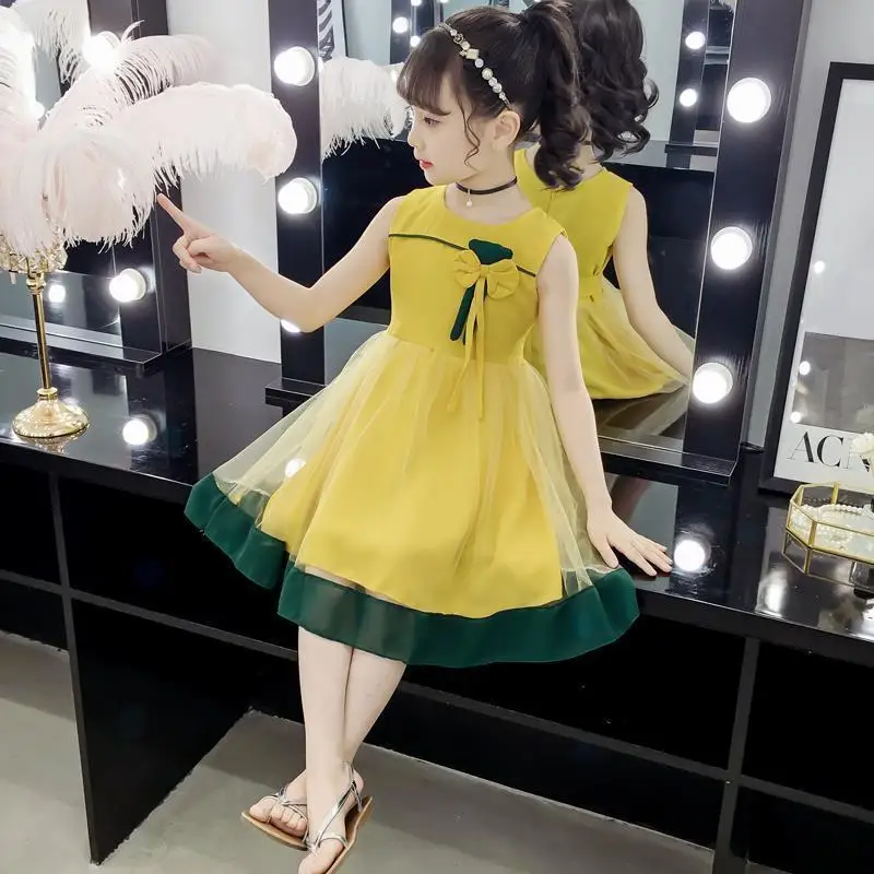 Летнее платье для девочек коллекция 2022 года платья принцессы со шнуровкой на