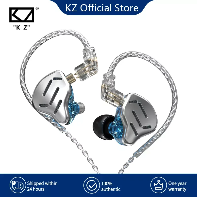 

KZ ZAX Headset 16 Units HIFI Bass In Ear Monitor Hybrid technology Earphones Noise Cancelling Earbuds 7BA+1DD Sport Headphones