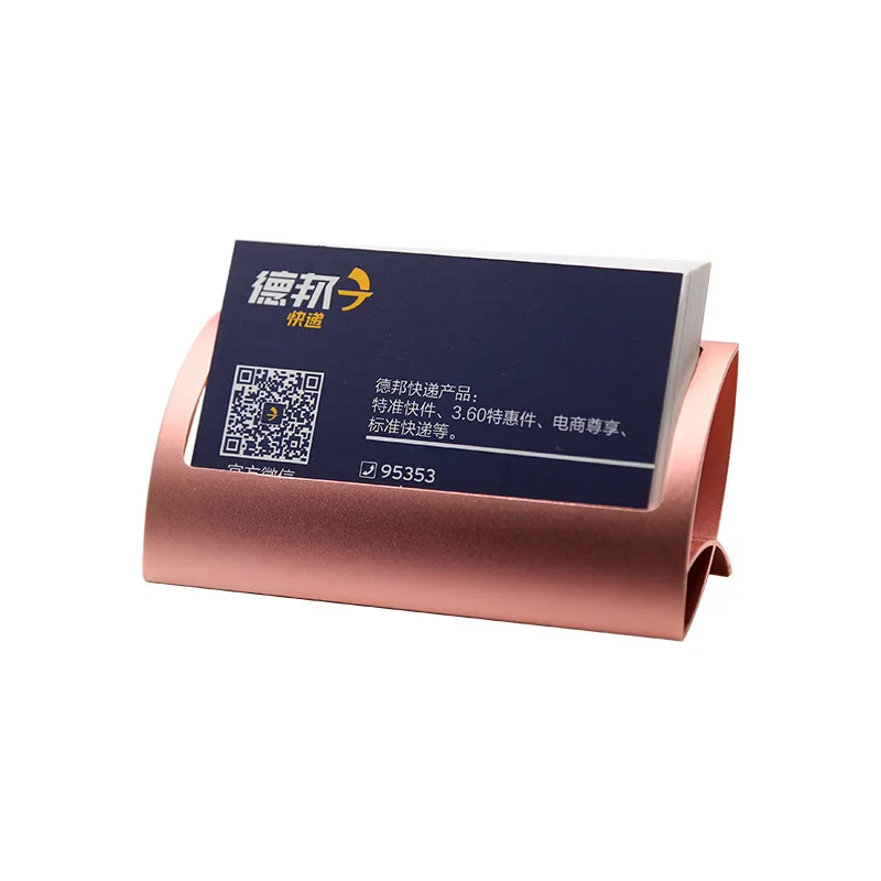 

Metal Card Holders Business Cards Box Q-Shaped Storage Rack Exhibition Fashion Creative Desk Accessories Stand Clip