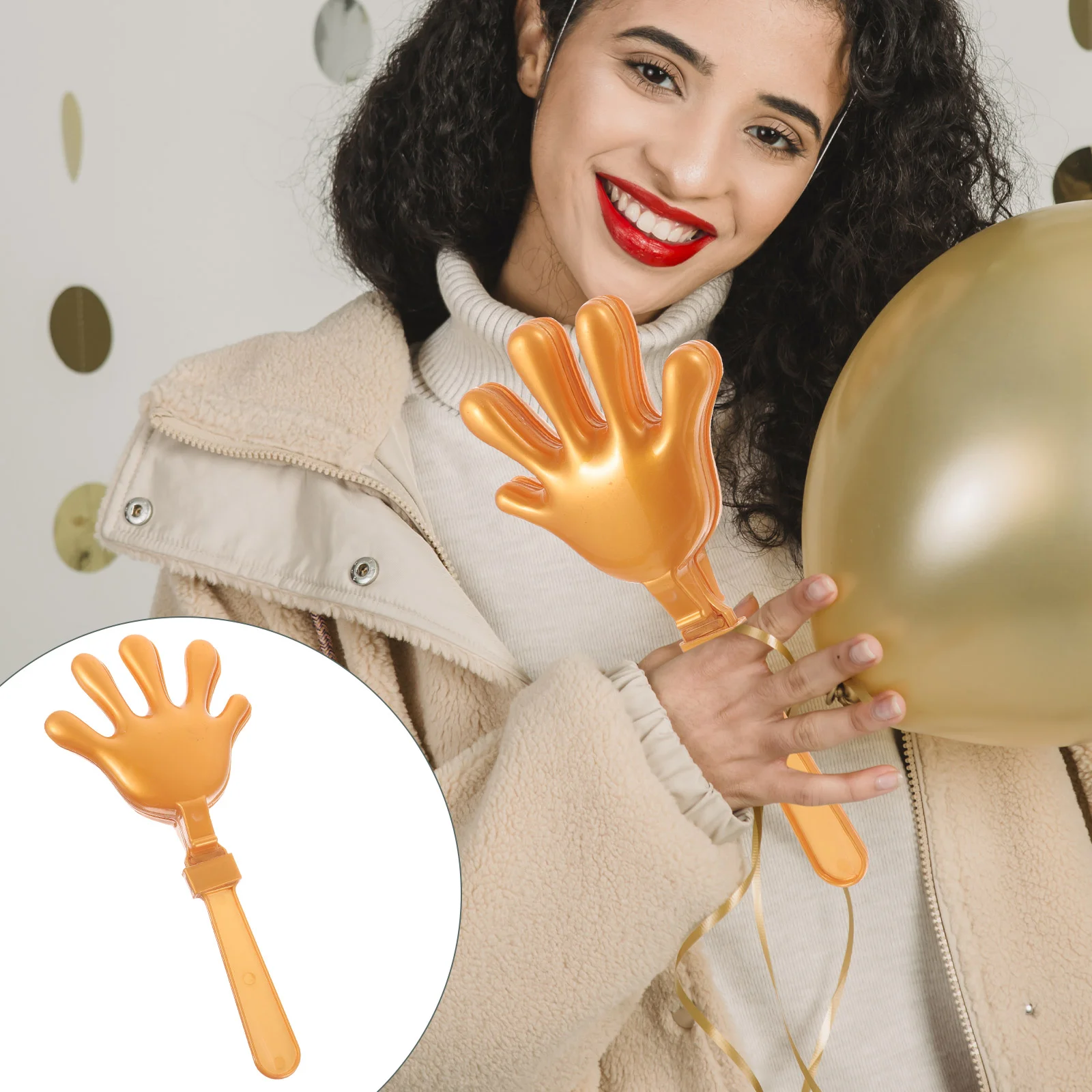 

Portable Hand Clapper Prop Plastic Hand Clapper Party Clapper Noisemaker for Kids