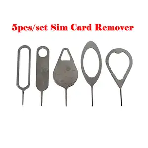 Imported 5pcs Mobile Phone Sim Card Remover Pin Needle Replacement Parts Tool Kit for iPhone Samsung Blackber