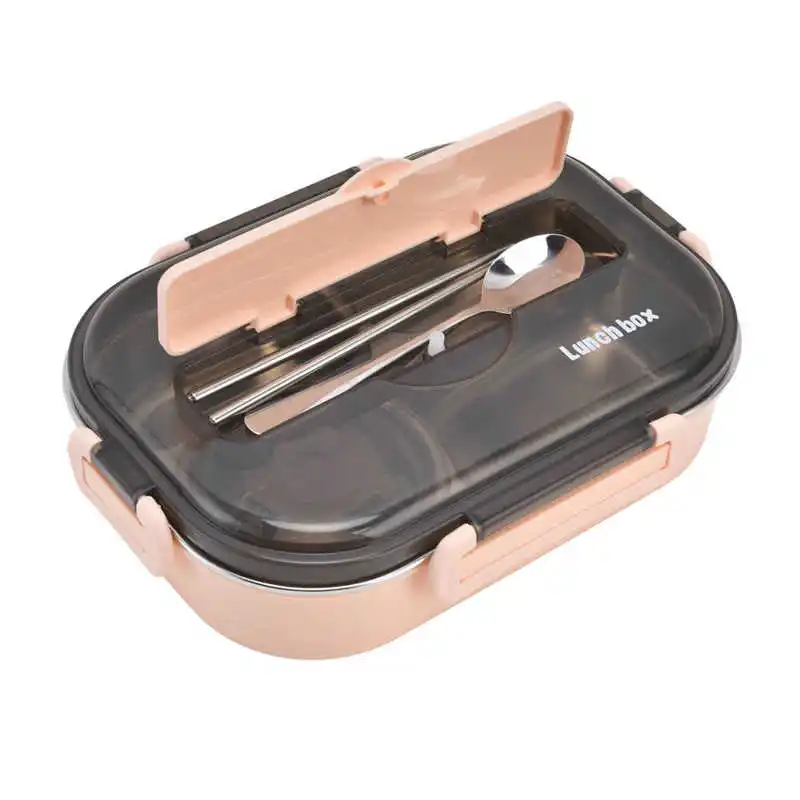 

Leakproof Compartment Bento Box 304 Stainless Steel Bento Box Safe Convenient Food Grade with Soup Bowl for Office