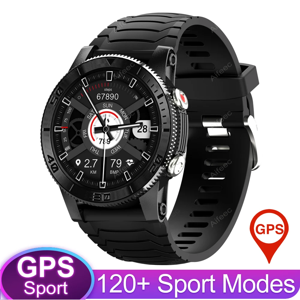 

Смарт-часы мужские спортивные с GPS, Bluetooth, водостойкие до 5 АТМ, 580 мА · ч
