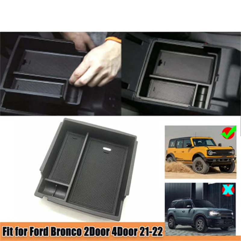 

Органайзер для центральной консоли Ford Bronco 2021-2022, подлокотник, коробка для хранения, автомобильный контейнер, органайзер, автомобильные аксе...