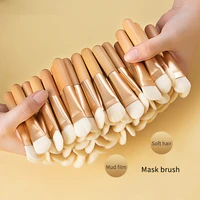facial mask brush skin care soft hair handle private label wood mask brushes