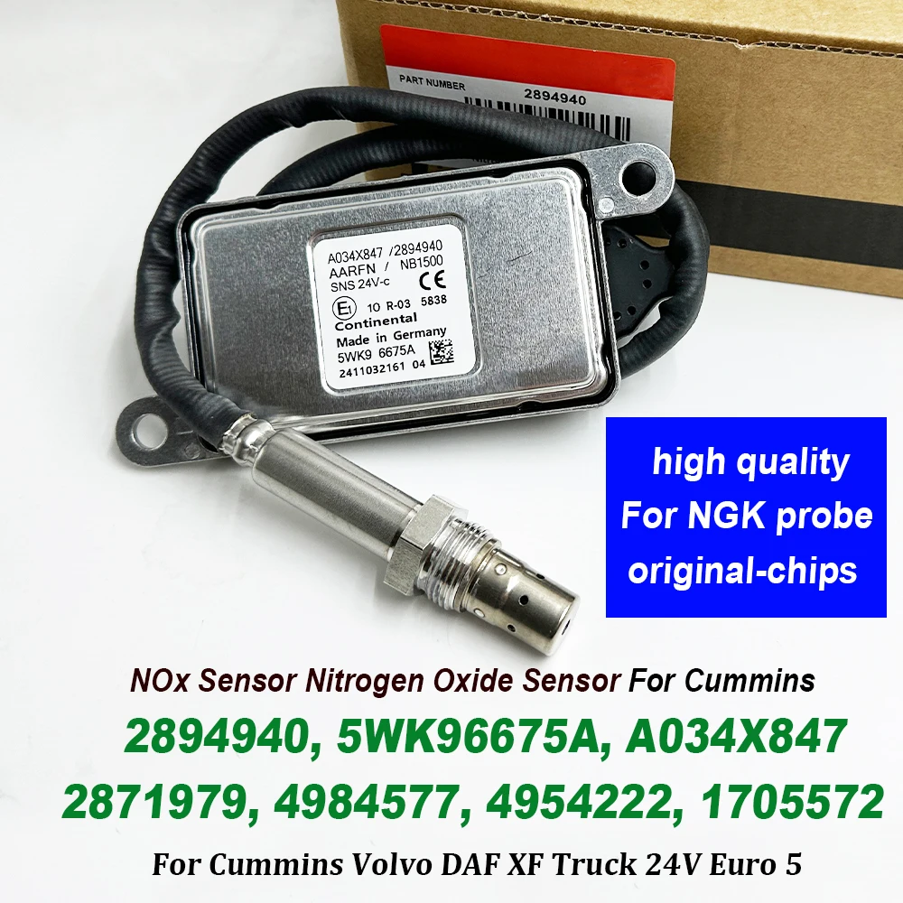 2894940 5WK96675A A034X847 2871979 1705572 Датчик кислорода Nox Nitrox для NGK Probe грузовика Cummins VOLVO DAF