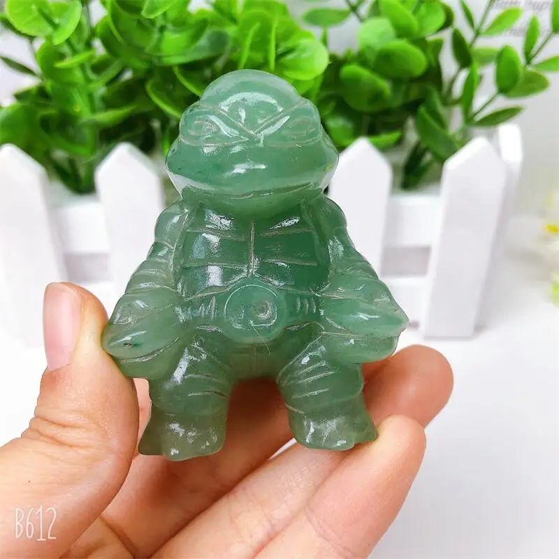 

6CM Natural Green Aventurine Cartoon Crystal Animal Beautiful Gemstone Crafts For Fengshui Home Decoration Collection 1pcs