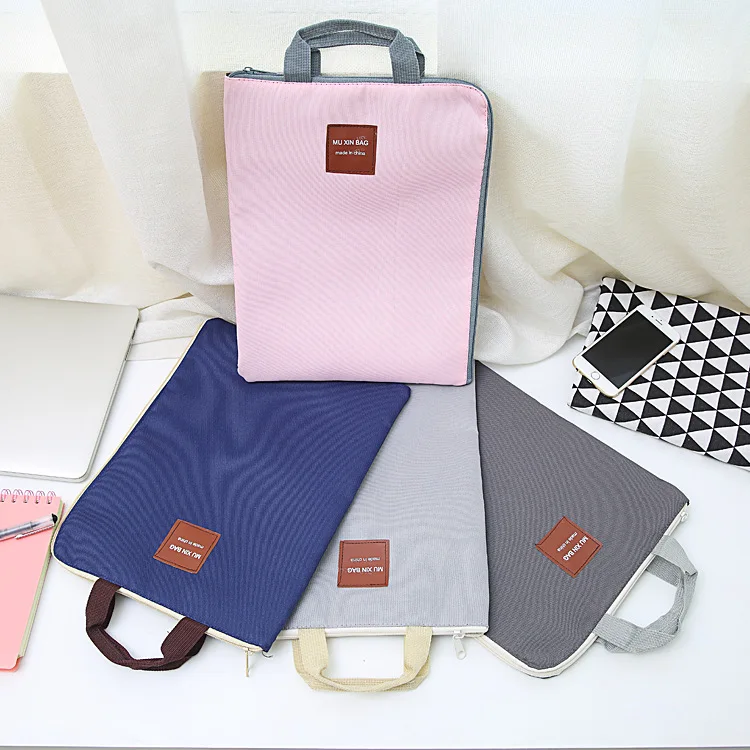 

Korean Style Zipper File Bag Oxford Cloth Document Bag dossier de arquivo