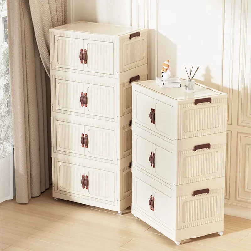 Складной шкаф для хранения 45-75 см вместительный бытовой одежды игрушек напольный