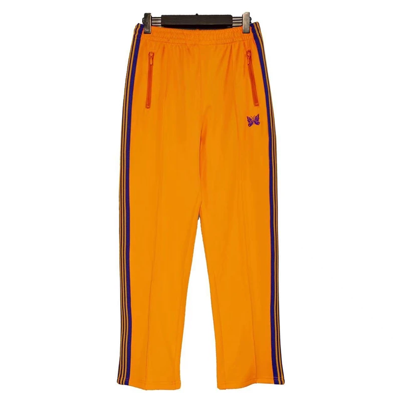 

Men Women 1:1 High Quality Embroidery Butterfly AWGE Track Trousers Pants Orange Needles Sweatpants y2k