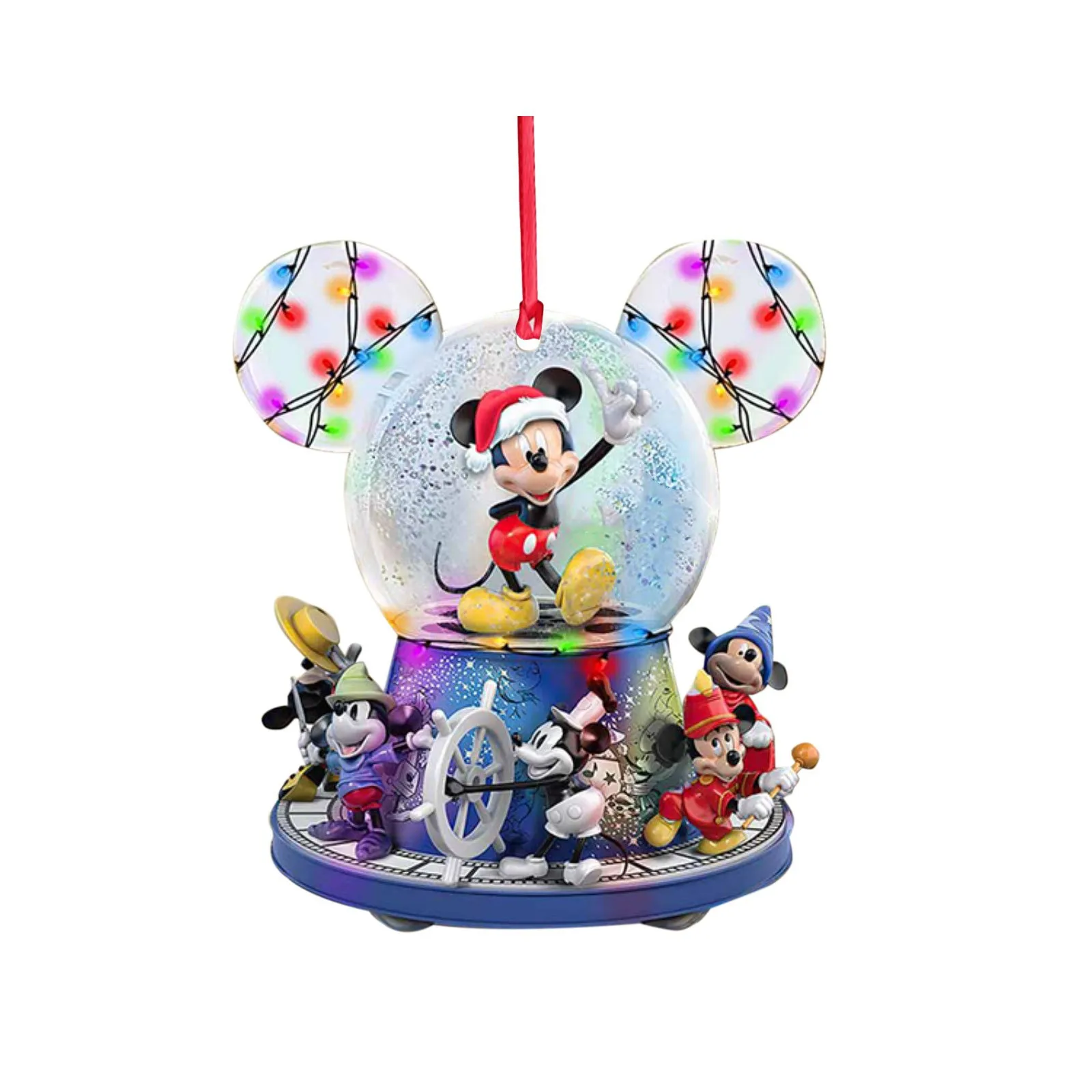 

2D Disney Gure Mickey Minnie Mouse Xmas Tree Decoration Hanging Ornament Home Christmas Party Decor Children Christmas Gift
