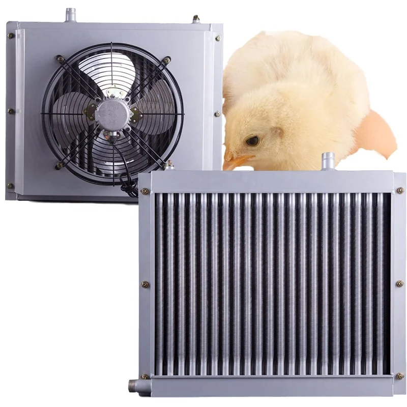 

in China widely use HM brand aluminum water cooler / heater fan radiator for chicken house warm