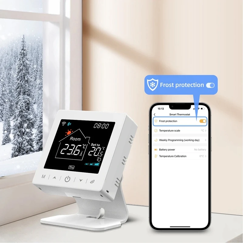 РЧ регулятор температуры для газового котла водонагревателя работает с Google Home