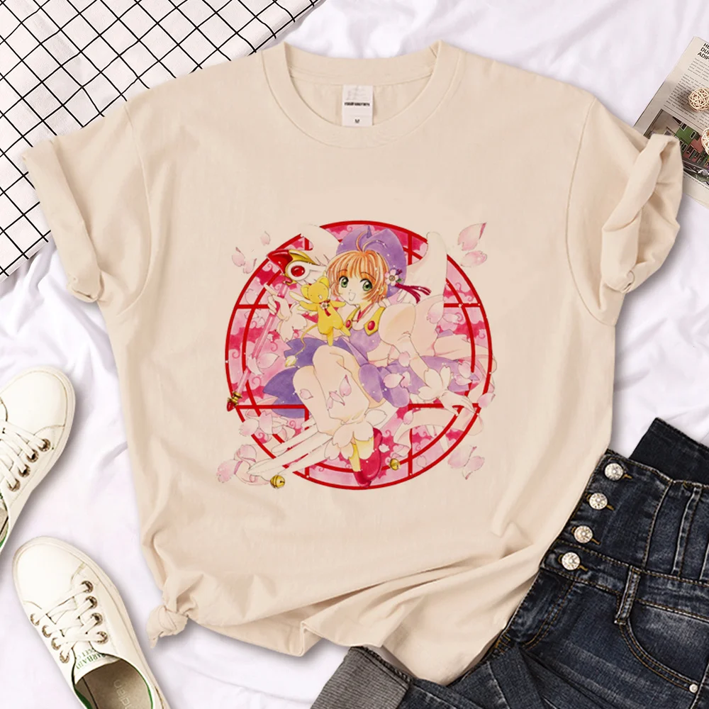 

Cardcaptor Sakura Magic Girl, футболка, женский летний дизайнерский Топ harajuku, графическая одежда для девушек