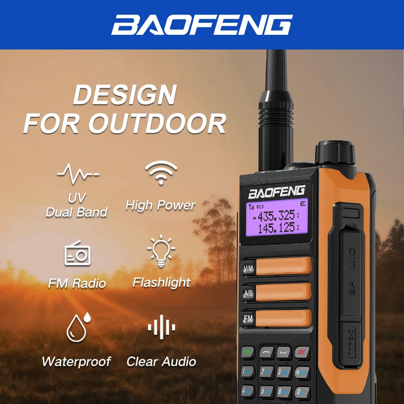 2022 new baofeng uv 16 pro walkie talkie ip68 waterproof uv16 powerful ham cb radio station dual band transceiver 50km intercom free global shipping
