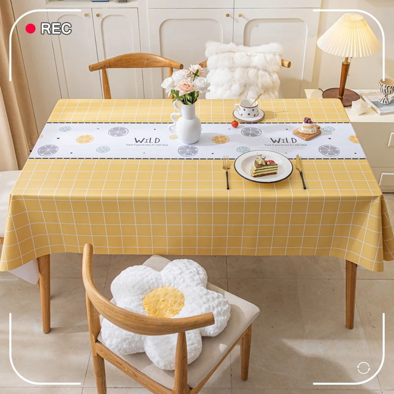 

Small fresh tablecloth with advanced waterproof, oil resistant and washable feel