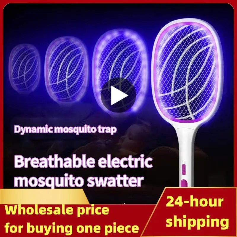 

3 IN 1 10/6 LED Trap Mosquito Killer Lamp 3000V Electric Bug Zapper USB Rechargeable Summer Fly Swatter Trap Flies Insect