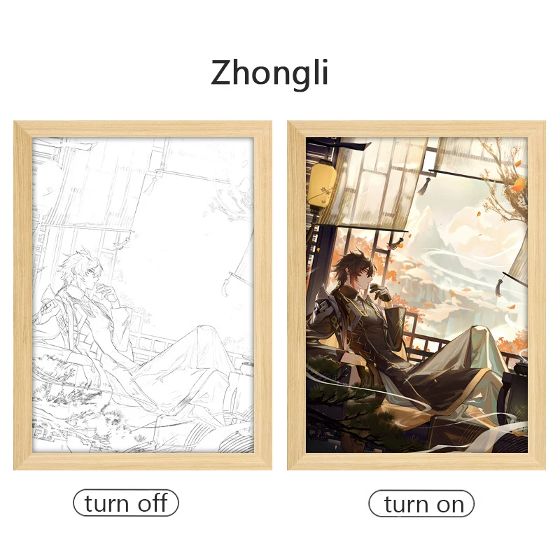 Genshin Impact Cosplay Furina Wriothesley светодиодный фонарик Ночная лампа Kaveh Venti Искусство Декор