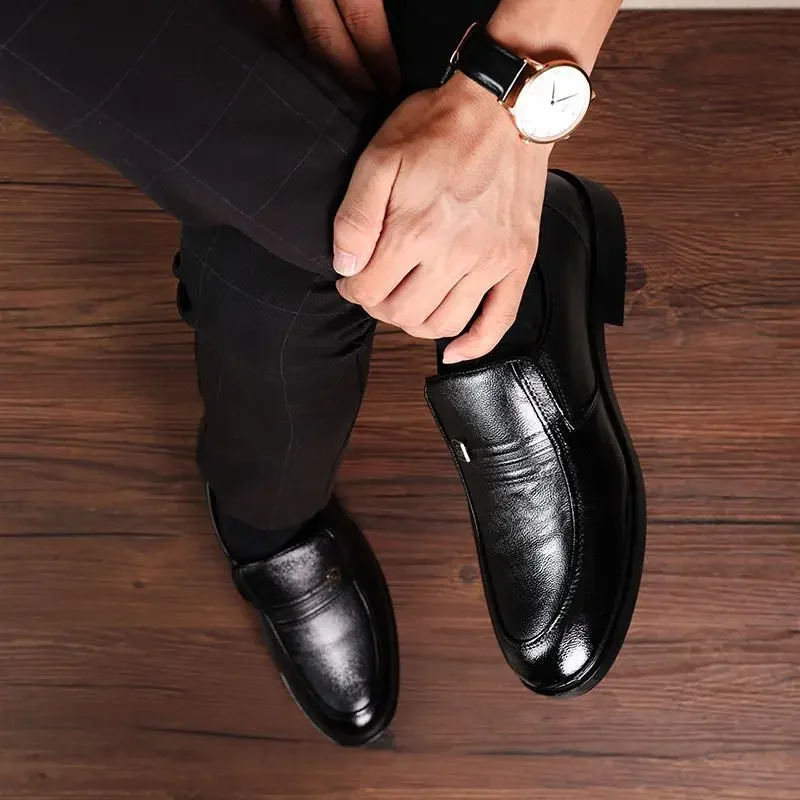 Официальная легированная кожаная деловая Классическая обувь для мужчин