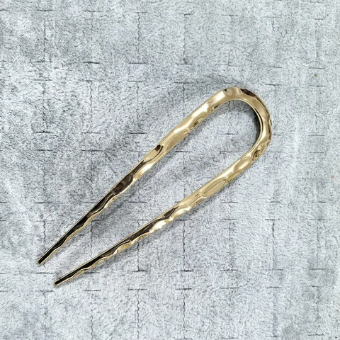 Золотая металлическая U-образная вилка для волос DDZST