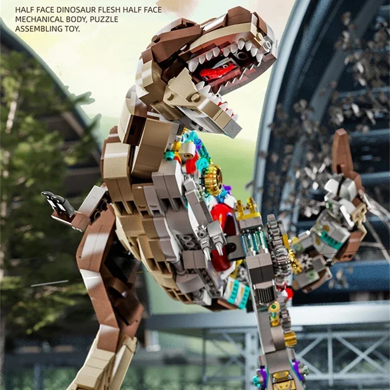 Механические строительные блоки тираннозавра рекса собранная модель