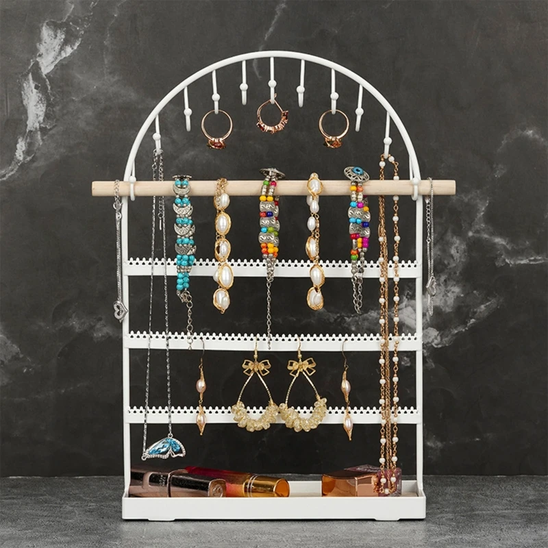 

Earring Organizer Stand Earring Display Rack Jewelry Holder for Hanging Earring 5 Layer Display Stand for Home Store Use