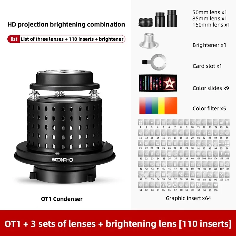 

Top OT1 Focalize Conical Snoots Bowens Mount For Photography Photo Studio Art Special Effects Shaped Beam Light Cylinder