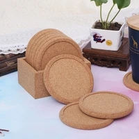 5pcs round cork coaster set coffee cup mat table mat wine coaster restaurant decoration insulation mat
