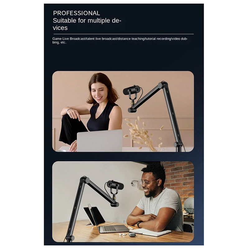 Регулируемый подвесной микрофон живой 360° ° Универсальный настольный кронштейн