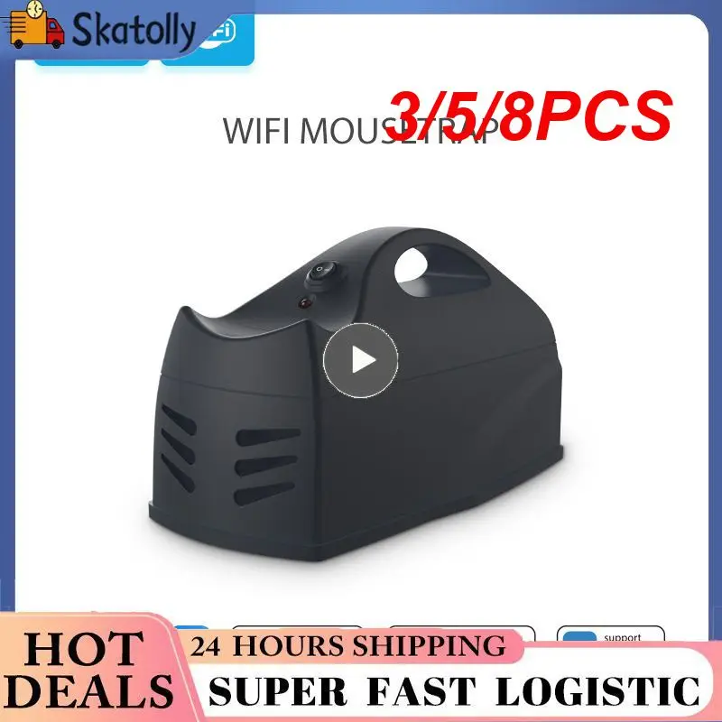 

3/5/8PCS 2.4ghz Wifi Rat Pest Trap Wireless Mouse Catcher High Sensitivity Mouse Killer For Mobile Phone Black App Control