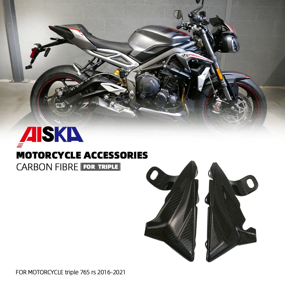 

For Triumph Street Triple 2020 2021 2022 100% Carbon Fiber Fairing Inner Radiater Covers Motorcycle Accessories